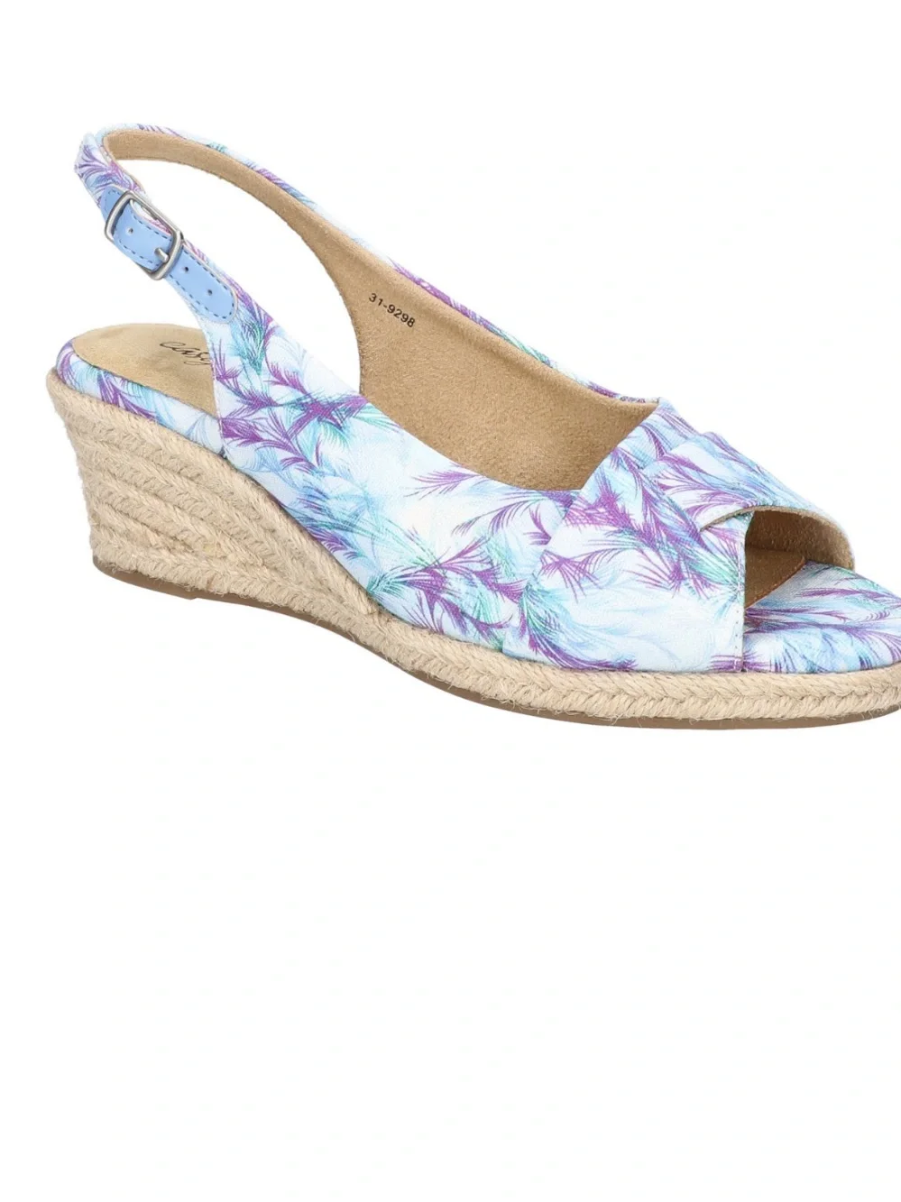 Easy Street Devlin Espadrille Wedge Womens Size 7.5 Casual Sandals blue purple